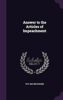 Front cover_Answer to the Articles of Impeachment