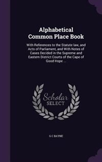 Front cover_Alphabetical Common Place Book