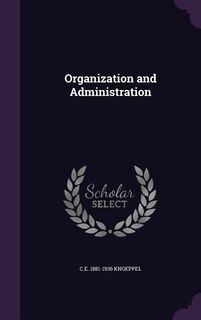 Front cover_Organization and Administration