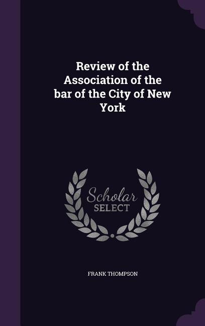 Couverture_Review of the Association of the bar of the City of New York