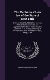 Front cover_The Mechanics' Lien law of the State of New York