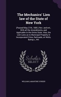 Front cover_The Mechanics' Lien law of the State of New York