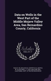 Front cover_Data on Wells in the West Part of the Middle Mojave Valley Area, San Bernardino County, California