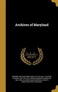 Front cover_Archives of Maryland
