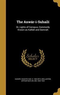 Front cover_The Anwár-i-Suhailí
