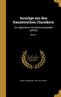 Couverture_Auszüge aus den französischen Classikern