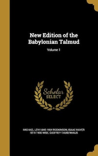 New Edition of the Babylonian Talmud; Volume 1