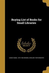 Front cover_Buying List of Books for Small Libraries