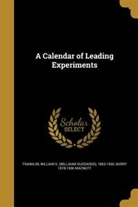 Front cover_A Calendar of Leading Experiments