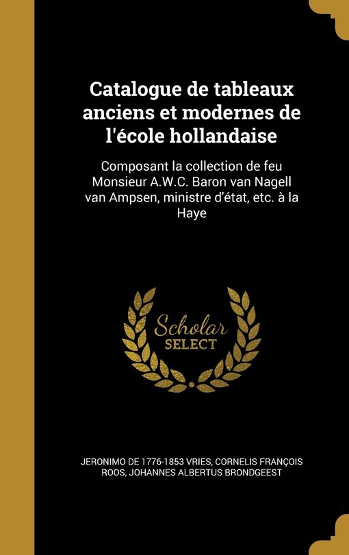 Front cover_Catalogue de tableaux anciens et modernes de l'école hollandaise