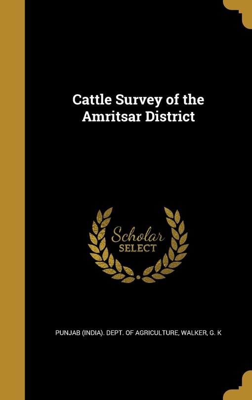 Couverture_Cattle Survey of the Amritsar District