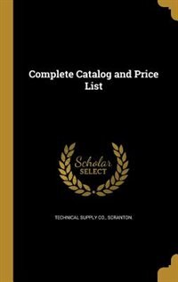 Front cover_Complete Catalog and Price List