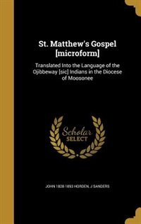 Front cover_St. Matthew's Gospel [microform]