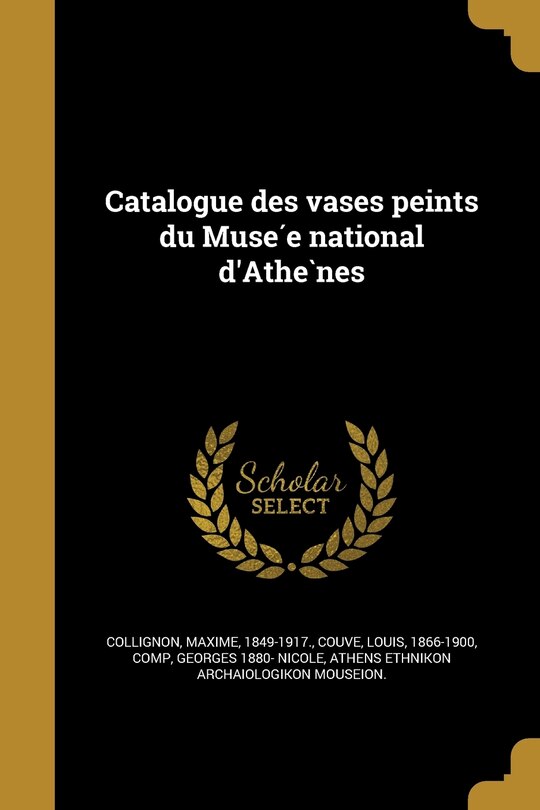 Front cover_Catalogue des vases peints du Musée national d'Athènes
