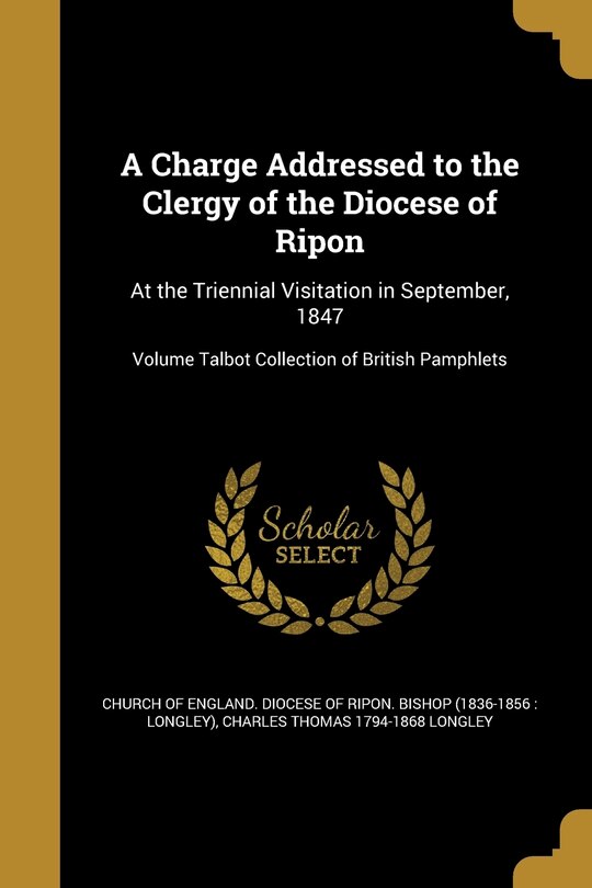 Couverture_A Charge Addressed to the Clergy of the Diocese of Ripon