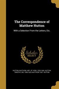 Couverture_The Correspondence of Matthew Hutton