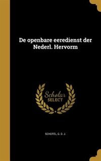 Couverture_De openbare eeredienst der Nederl. Hervorm