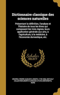 Front cover_Dictionnaire classique des sciences naturelles
