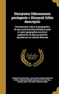 Couverture_Dionysiou Oikoumenes periegesis = Dionysii Orbis descriptio
