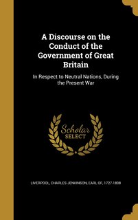 Front cover_A Discourse on the Conduct of the Government of Great Britain