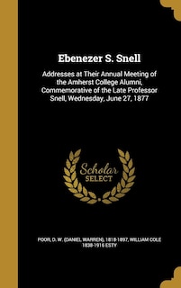 Couverture_Ebenezer S. Snell