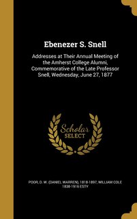 Couverture_Ebenezer S. Snell