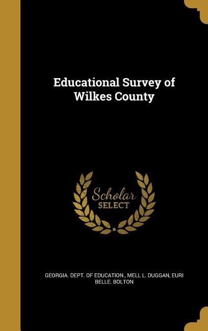 Front cover_Educational Survey of Wilkes County