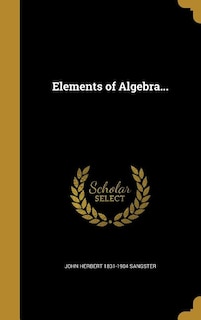 Couverture_Elements of Algebra...