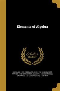 Front cover_Elements of Algebra