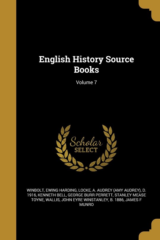 Front cover_English History Source Books; Volume 7