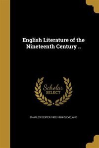 Front cover_English Literature of the Nineteenth Century ..