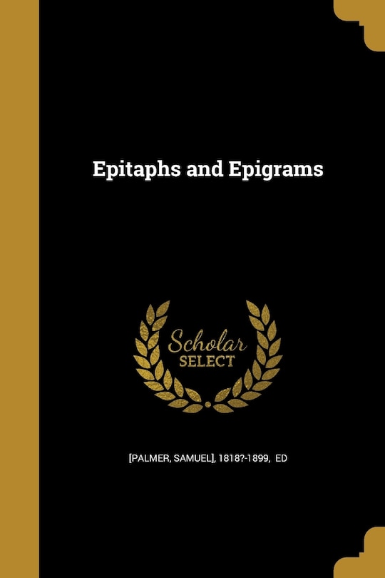 Couverture_Epitaphs and Epigrams