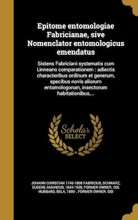 Couverture_Epitome entomologiae Fabricianae, sive Nomenclator entomologicus emendatus