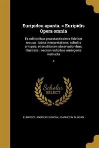 Couverture_Euripidou apanta. = Euripidis Opera omnia
