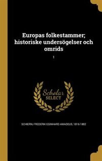 Front cover_Europas folkestammer; historiske undersögelser och omrids; 1