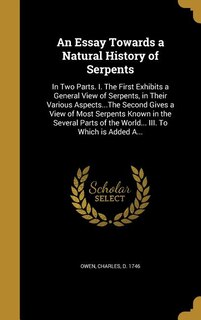 Front cover_An Essay Towards a Natural History of Serpents