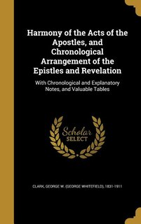 Front cover_Harmony of the Acts of the Apostles, and Chronological Arrangement of the Epistles and Revelation