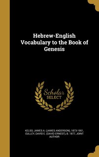 Couverture_Hebrew-English Vocabulary to the Book of Genesis