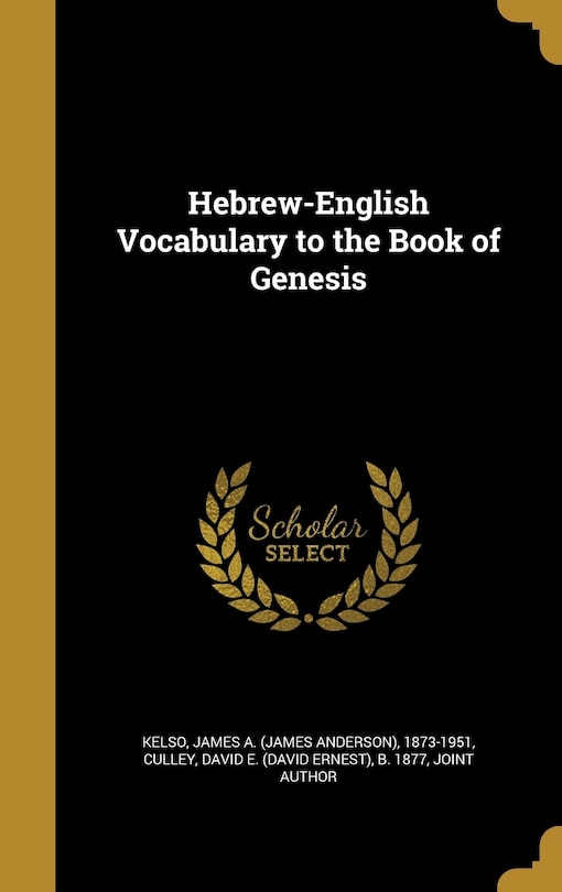Couverture_Hebrew-English Vocabulary to the Book of Genesis