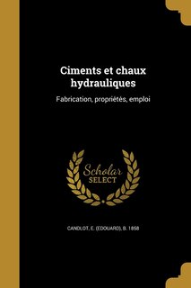 Couverture_Ciments et chaux hydrauliques