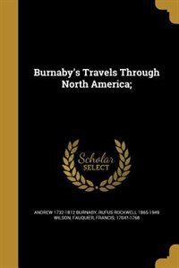 Front cover_Burnaby's Travels Through North America;