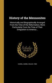 Front cover_History of the Mennonites