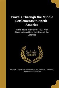 Front cover_Travels Through the Middle Settlements in North-America