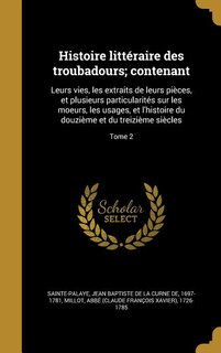 Front cover_Histoire littéraire des troubadours; contenant