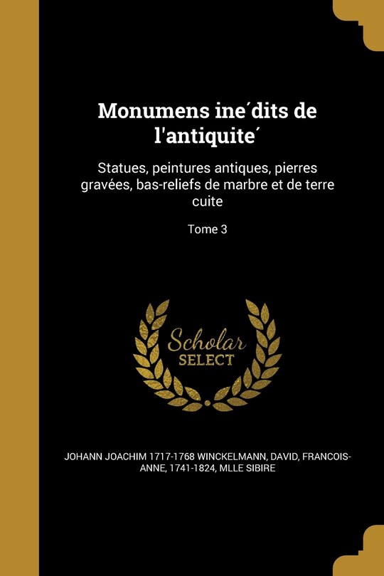 Front cover_Monumens inédits de l'antiquité