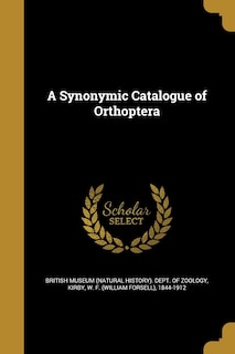 Couverture_A Synonymic Catalogue of Orthoptera