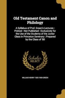 Front cover_Old Testament Canon and Philology