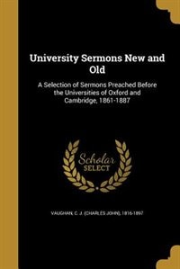 Front cover_University Sermons New and Old