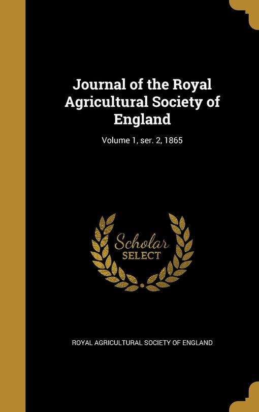 Couverture_Journal of the Royal Agricultural Society of England; Volume 1, ser. 2, 1865