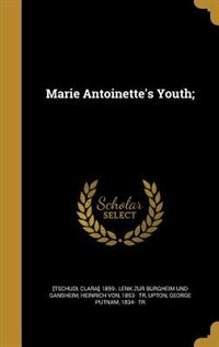 Couverture_Marie Antoinette's Youth;